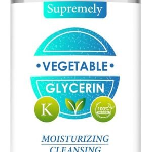 Vegetable Glycerine, Edible Food Grade EP/BP/USP Glycerine/Glycerin for Health and Beauty Hair & Skin Face, Lips DIY Soap Making, Non GMO Gluten Free By Supremely (100ML)