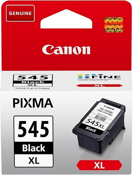 Canon Ink - PG-545XL High Yield Genuine Black Printer Ink Cartridge - Prints Up to 400 A4 Pages (1 x Cartridge)