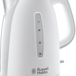 Russell Hobbs Textures White Cordless Electric Kettle, 1.7L, Fast Boil 3KW | Matt and High Gloss Finish, Premium Plastic Body, Removable Washable Anti-scale...