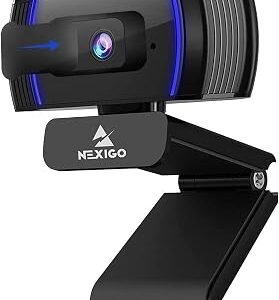 NexiGo N930AF AutoFocus Webcam with Stereo Microphone, Software Control and Privacy Cover, 1080p FHD USB Web Camera, Compatible with Zoom/Skype/Teams/Webex, PC Mac Desktop
