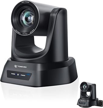 TONGVEO 4K AI PTZ Camera with Auto Tracking and 20X Optical Zoom, Conference Room Webcam with PoE/HDMI/USB3.0/LAN, Ideal for Church Worship, Zoom Meetings, Live Streaming and Education
