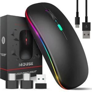 Wireless mouse rechargeable Dual Mode 2.4G & 5.0 Bluetooth Mouse for Laptop