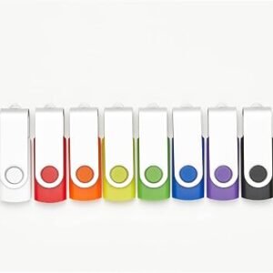 20 Pack 1GB USB Flash Drives in 5 Random Colors USB 2.0 Wholesale Lot Bulk Memory Sticks (20 Pack, 1GB)