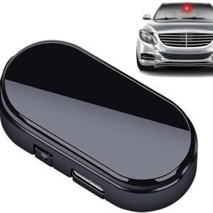 2 Pieces Car Solar Power Simulated dummys Alarm Lights, Self- Adhesive, Solar Powered Anti Theft Car Light, Auto Warning Interior Safety Lights With USB Charger Port, Cars Accessories For Most Cars