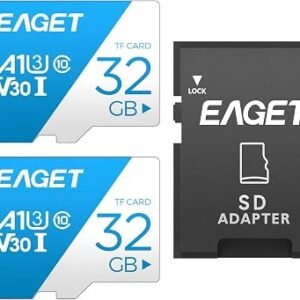 2-Pack 32GB TF Memory Card with 1 SD Adapter, Up to 90MB/s Read | U3, V30, A1, Class 10,High Speed Mini SD Card, 4K Full HD Video Recording for Security...