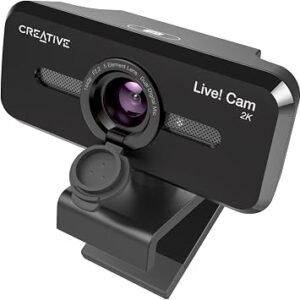 CREATIVE Live! Cam Sync V3 2K QHD USB Webcam with 4X Digital Zoom and Microphones, 1080P HD, Up to 95? FOV, Privacy Lens, for PC and Mac