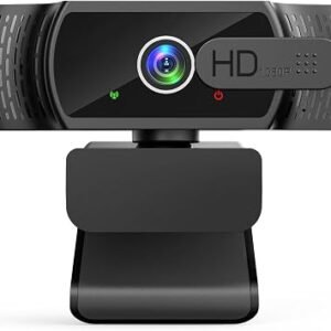 YIMONA FHD 1080P/30fps Webcam for PC/Laptop/Mac, 110? View Webcam with Mics, Privacy Cover, Auto Light Correction, Fixed Focus, Plug&Play USB Web Camera for Live Streaming, Video Calling, Conferences