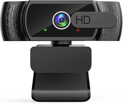 YIMONA FHD 1080P/30fps Webcam for PC/Laptop/Mac, 110? View Webcam with Mics, Privacy Cover, Auto Light Correction, Fixed Focus, Plug&Play USB Web Camera for Live Streaming, Video Calling, Conferences