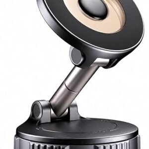 Vacuum Magnetic Phone Holder Car Mount for iPhone - Strong Suction 120+LB | for mag-safe Car Phone Mount, 360° Adjustable, N52 Magnets 2800gf Strongest...
