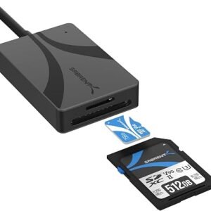 SABRENT UHS-II USB C Card Reader – Dual Slot SD & microSD | USB 3.2 Gen 1 Adapter 312MB/s for SDXC, microSDXC, Camera, GoPro, MacBook, Android, iPad,...