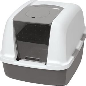 Catit AiRSiFT Cat Litter Pan, Hooded Litter Box for Indoor Cats, Jumbo