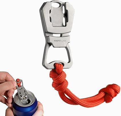 KEEPO LINK Titanium Can Opener & Bottle Opener Combo for EDC, OLT06