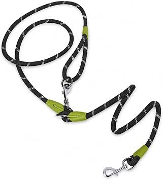 Hands Free Dog Leash Crossbody Dog Running Leash Handsfree Pets Rope for Hiking Training Heavy Duty Reflective Pet Walking Belt (Black)