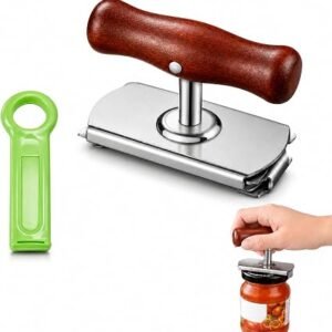 2 Pcs Jar Opener,1 Classic Style and 1 Green Colour, Jar Opener Gripper for Daily Kitchen Tasks, Stainless Steel Can Opener