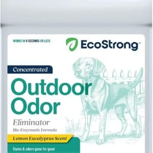 Eco Strong Outdoor Odor Eliminator for Dog Urine, Cat, and Animal Scent Deodorizer | Professional Strength for Yards, Turf, Kennels, Patios, and Decks (128 OZ)