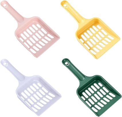 Cat Litter Scoop Set,4 PCS Large Mesh Poop Sifter Shovel