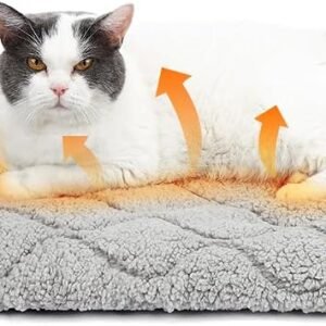 Self Heating Cat Bed Pad, 60 ? 45 cm, Electric-Free Warmth, Non-Slip