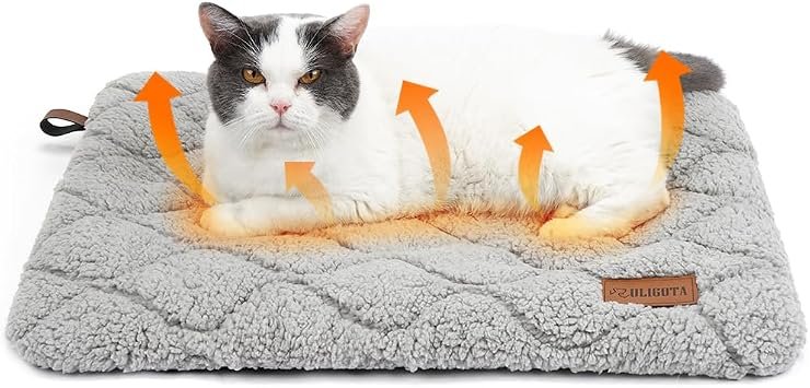 Self Heating Cat Bed Pad, 60 ? 45 cm, Electric-Free Warmth, Non-Slip