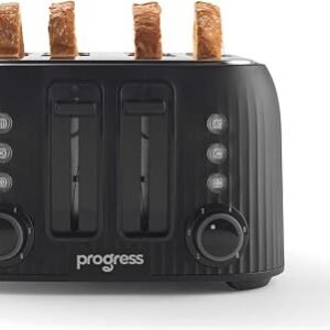 Progress Echo 4 Slice Toaster, 1600W, 6 Browning Levels, Black