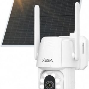 Xega 4G LTE Solar Security Camera Wireless Outdoor,No WiFi SIM Card CCTV 2K | 500 Lumen Spotlight,Custom Motion Zones, 2-Way Audio, Colour Night Vision,...
