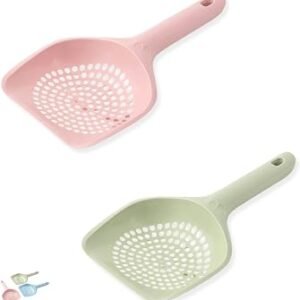 2 Pcs Cat Litter Scoop, Cat Poop Scooper with Sand Sifter, Pooper Scooper Cat Handy Sand Sifter Poop Sieve Cleaning Tool Scoop Set