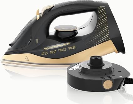 Cordless Steam Iron, 2-in-1 2600W Fast Heat Up in 25s Iron