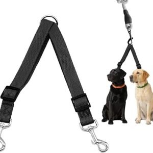 Double Ended Lead for for 2 Dogs-2 Way 360? Rotation Adjustable Double Lead