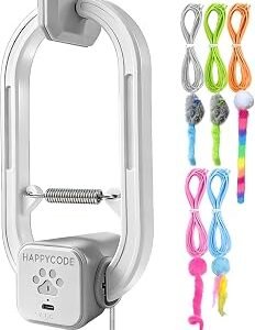 Electric Cat Teaser, Automatic Toy for Indoor Cats, Rechargeable Door Clip