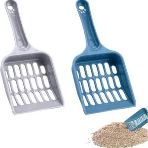 2 Pack Cat Litter Scoop Set, Plastic Cat Litter Sifter Shovel
