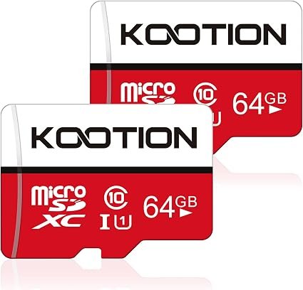 64GB Micro SD Card 2 Pack Ultra Micro SDXC Memory U1 Card Class 10 Micro SD Cards 64GB High Speed TF Card R Flash, C10, U1, 64 GB (2 Pack)