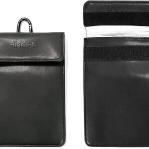 Disklok RFID Car Key Pouch - Anti Theft Faraday Bag | Secure Signal Blocker Case for Keyless Cars, Credit Cards, Entry FOBs | Vehicle Security Accessories (Large)