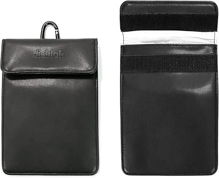 Disklok RFID Car Key Pouch - Anti Theft Faraday Bag | Secure Signal Blocker Case for Keyless Cars, Credit Cards, Entry FOBs | Vehicle Security Accessories (Large)