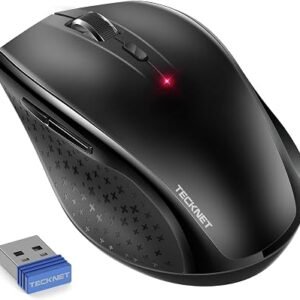 TECKNET 2.4GHz Silent Wireless Mouse, 4800 DPI Optical Computer Mice