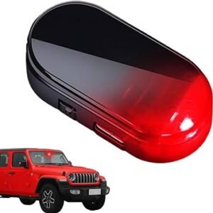 Solar-Powered Car Alarm Light,Car Solar Power Anti-Theft Led Flashing Security Light,Car Alarm System Anti Theft, Universal Realistic Solar-Powered Led Anti-Theft Warning Light for Cars?Red-1PC