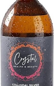 Colloidal Silver 500ml, 20ppm Amber Glass Bottle ? UK Premium Liquid for Home & Travel ? Crystal Health & Beauty