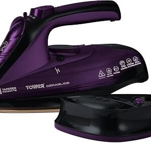 Tower CeraGlide Cordless Steam Iron, 2400W, Purple