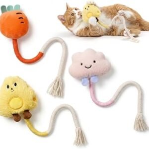3pcs Cat Chew Rope Toys Durable Interactive Indoor Cats Toy