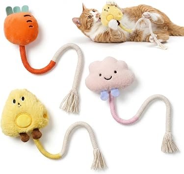 3pcs Cat Chew Rope Toys Durable Interactive Indoor Cats Toy