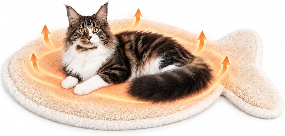 SZEE Large Self Heating Cat Mat, Self Warming Thermal Cat Pad Mat Indoor