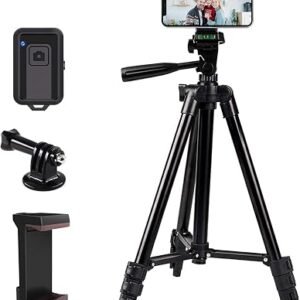Lamicall 67inch Camera Tripod, [Rapid Leg Deployment] Camera Stand | 170cm Travel Tripod Camera, 3-Way Head 8kg Max Load, with Phone Holder & Carry Bag, for DSLR, GoPro, Pocket 3/4, iPhone 18/17