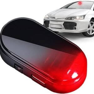Security Light, Automotive Led Warning, Flashing Anti Theft Device, Requires No Wiring for Simple Setup, Visual for Interior Safety and Protection, Solar Powered Accessory