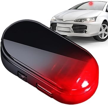 Security Light, Automotive Led Warning, Flashing Anti Theft Device, Requires No Wiring for Simple Setup, Visual for Interior Safety and Protection, Solar Powered Accessory