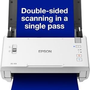 WorkForce DS-410 A4 compact sheet-fed scanner |50-sheet ADF| Epson's Document Capture Pro software | 26ppm | 600 Dpi |Up to 209gsm | USB
