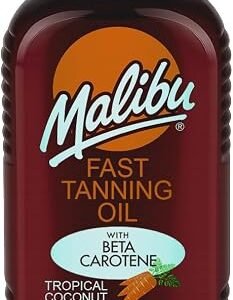 Malibu Sun Bronzing Fast Tanning Oil with Beta Carotene, Hydrating Bronzing Body Oil with Tropical Coconut Fragrance, Water Resistant, 200ml