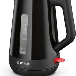 Bosch MyMoment Delight Cordless Electric Cordless Kettle TWK1M123GB, Black | Fast Boil, 1.7 Litres, 360° Base, Integrated Limescale Filter, Cord Storage, 3000W