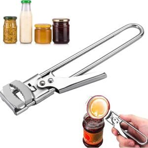 YANGWEN Jar Opener, Stainless Steel Manual Opener,Adjustable Non-Slip Jar Can Opener Remover Gripper Tool for Seniors Arthritis
