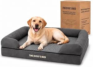 The Dog?s Bed Orthopaedic Memory Foam Dog Bed with Bolster for Large Dogs