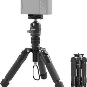 K&F CONCEPT Mini Camera Tripod, 20.5"/52cm Compact Desktop Tripod | 360? Ball Head, 1/4" Quick Release Plate, Compatible for Phone Camera Video Camcorder, Max Load up to 6 KG, S225A0+BH-25L