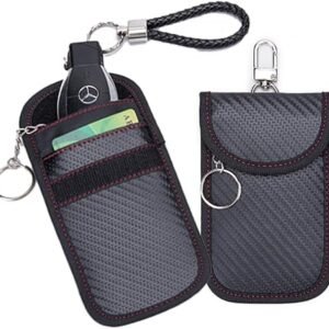 XL Key Blocking Wallet ? Triple Layer Faraday Pouch for Car Keys, RFID & Relay Attack Protection ? Extra Large 14cm x 9cm Anti-Theft Keyless Entry Case for Cars & Vans