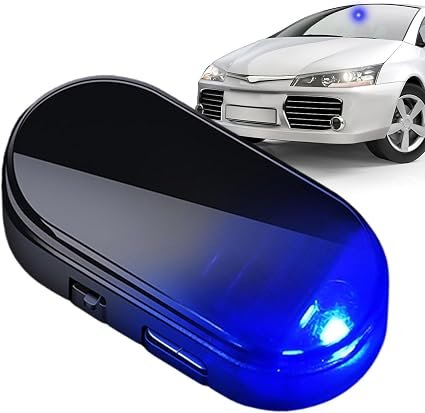 Car Solar Anti-theft Dummys Alarm Light, Solar Anti-theft Warning Light | 5x2.7cm Car Alarm LED Light Solar Security Warning Dummys System Anti-theft Flash...